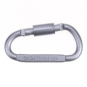 Hình ảnh Móc Đa Năng Móc Khóa Nhôm Đi Phượt Carabiner Chữ D Khoá Xoay 8cm