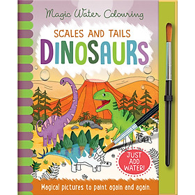 Sách tô màu nước thần kỳ cho bé chủ đề khủng long (Magic water colouring - Dinosaurs)