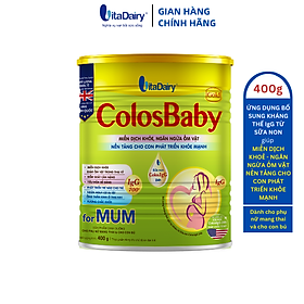 Sữa bột ColosBaby Gold Mum 400G giúp mẹ thai kì khỏe mạnh, giảm ốm vặt - VitaDairy