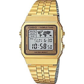 Đồng Hồ Điện Tử Casio A500WGA-9DF Dây Kim Loại Mạ Vàng - 5 Chế Độ Báo Thức