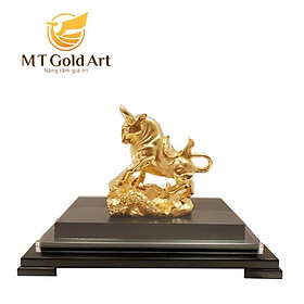 Tượng trâu phong thủy (14x17x22cm) MT Gold Art- Hàng chính hãng, trang trí nhà cửa, phòng làm việc, quà tặng sếp, đối tác, khách hàng, tân gia, khai trương 