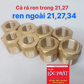 Mua Đầu nối ren trong  ren ngoài thau (cà rá thau) - nhiều kích cỡ