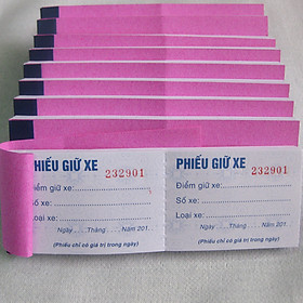 Vé Giữ Xe In Sẵn (Bộ 10 cuốn)