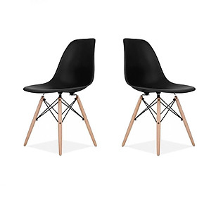 Bộ 2 Ghế Bàn Cao Eames Chân Gỗ TH01