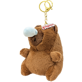 Móc Khóa Gấu bông Capibara Pigeon 10cm