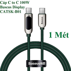 Cáp sạc C to C 100W hiển thị công suất Baseus Display CATSK-B01 - Hàng chính hãng