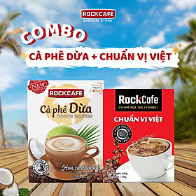 2 hộp: Cà phê Dừa (12 gói x 20gr) + cà phê Chuẩn Vị Việt (20 gói x 17gr)