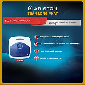 Bình nước nóng Ariston 15 lít Blu 15R 2.5 FE - Hàng Chính Hãng