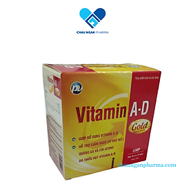 Vitamin A-D Gold Phúc Vinh Hộp 100 viên - Giúp giảm nguy cơ khô mắt, quáng gà, còi xương