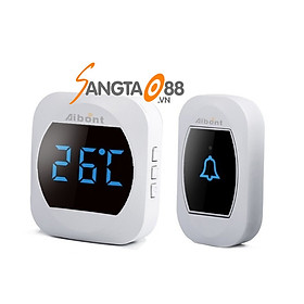 Mua Chuông cửa báo khách cảm biến thông minh hiển thị nhiệt độ cao cấp R195-WW (Tặng đèn 4 led dán tủ  dán tường đa năng)