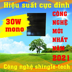 Mua  CÔNG NGHỆ MỚI NHẤT HIỆN NAY - 30W MONO  tấm pin năng lượng mặt trời mono 30W cho hiệu suất cao  TẶNG KÈM JACK MC4