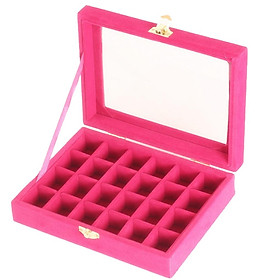 Jewelry Earring Display Case Storage Box Organizer Holder Gift 24slot