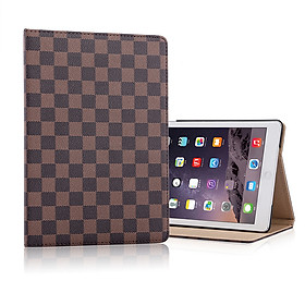 Bao da Caro LV cho iPad Mini 4 / Mini 5 Xoay 360 hiệu HOTCASE (Smartsleep, chế độ gập đa dạng) - Hàng Nhập Khẩu - Brown