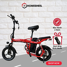 Xe đạp điện gấp gọn độc nhất Homesheel T5S PLUS (15AH) MÀU TRẮNG