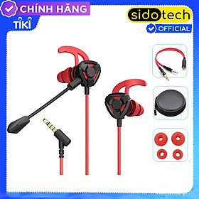 Mua Tai Nghe Gaming Có Mic SIDOTECH G2M Nhét Tai Có Dây Âm Thanh Siêu Bass Chuyên Chơi Game Pubg Mobile Free Fire Tốc Chiến LMHT Liên Quân nghe rõ tiếng bước chân trên điện thoại dành cho game thủ Esport chuyên nghiệp - Hàng Chính Hãng
