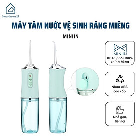 Máy tăm nước vệ sinh răng miệng sạc pin chống thấm nước, Máy tăm nước cầm tay 3 chế độ thông minh - Chính hãng MINIIN (Giao màu ngẫu nhiên)