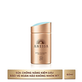 Combo chống nắng Anessa tiện lợi (Perfect UV Sunscreen Skincare Milk - SPF 50+, PA++++ - 60ml + UV Sunscreen Mild Milk - SPF35, PA+++ - 60ml)
