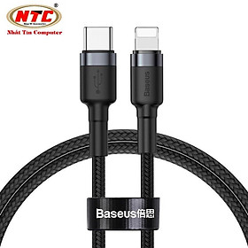 Mua Cáp Type-C to LN Baseus Cafule dài 1M  Power Delivery 18W  truyền dữ liệu 480Mbps - Hàng Chính Hãng
