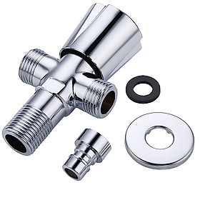 CVBAB double angle valve one into two three-way angle valve all copper thickened triangle valve stop valve CV3108T