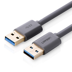 Dây USB 3.0 đực sang đực mạ vàng dài UGREEN US116 (Đen) 10370  - Hàng chính hãng