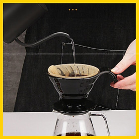 Phễu V60 chất liệu sứ có quai cầm