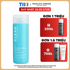Sữa rửa mặt trị mụn và se khít lỗ chân lông Paula’s Choice Clear Pore Normalizing Cleanser 177 ml