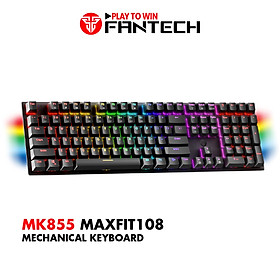 Bàn phím cơ Gaming MK855 MAXFIT108 Blue/ Red Switch - Đèn led RGB 108 phím 4 phím Media - Hàng phân phối chính hãng