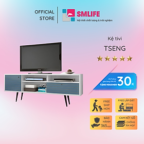 Kệ tivi gỗ hiện đại SMLIFE Tseng Gỗ MDF dày 17mm chống ẩm D180xR38xC60cm