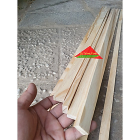 Mua Thanh gỗ thông dày 1cm rộng 2cm dài 80cm dùng làm nẹp khung viền trang trí nhà cửa đóng kệ đóng thùng gỗ DIY