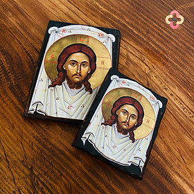 Mua Icon Gương Mặt Của Thiên Chúa  - Tranh Gỗ Thủ Công Rustic / Icon of The Holy Face