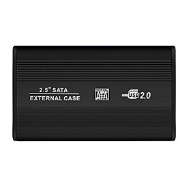 2.5'' SATA SSD HDD Enclosure USB2.0 to SATA Hard Disk Case Portable Aluminum Alloy SSD HDD Enclosure Silver