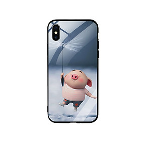 Ốp Lưng Kính Cường Lực cho điện thoại Iphone X / Xs - Pig 12