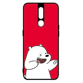 Ốp lưng dành cho điện thoại Oppo F11 Pro Gấu Nền Đỏ - Hàng Chính Hãng