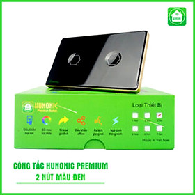 Mua Công tắc thông minh Hunonic - PREMIUM  Mặt kính lõm viền vàng