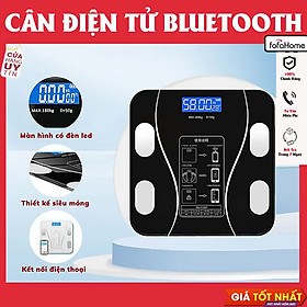 Cân Sức Khoẻ Điện Tử Đo Lượng Mỡ Thừa Cơ Thể Cân Điện Tử Sạc USB Kết Nối Bluetooth Phân Tích Chỉ Số Cơ Thể Hiển Thị Nhiệt Đọ Phòng Cân Sức Khoẻ Gia Đình - Giao Màu Ngẫu Nhiên
