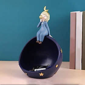 Bubble Girl Statue Figurine Entryway Storage Box Resin Sculpture Tray