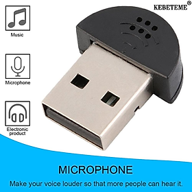 Mini Microphone USB 2.0 - Mic Không Dây Dành Cho Máy Tính Laptop , PC - Nhỏ Gọn, Thu Âm Tốt