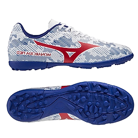 Giày đá bóng Mizuno Monarcida Neo Sala Club TF Trắng/Xanh/Đỏ