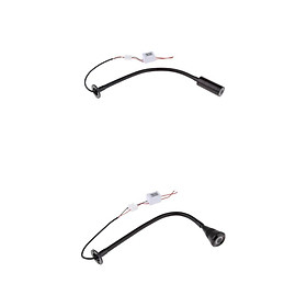 2 in 1 Wall Mount Reading Lamps LED Gooseneck Wall Bedside Lighting 2W