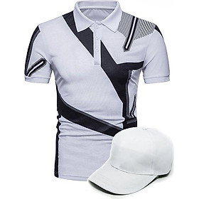 Combo 1 Áo Polo Nam 3D Tay Ngắn và 1 Mũ Lưỡi Trai Thời Trang