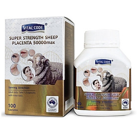 Viên uống nhau thai cừu Vital code Super Strength sheep placenta 50000 Max