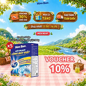 Combo 05 hộp CLS lồng máy giặt 300g Ag+