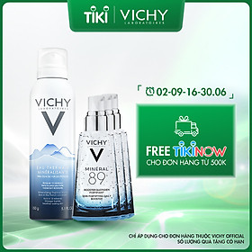 Bộ Xịt Khoáng Dưỡng Da Vichy Mineralizing Thermal Water 150ML + Tặng Dưỡng Chất Giàu Khoáng Chất Mineral 89