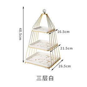 Mua khay đựng bánh hình lồng chim 3 tầng Vân đá