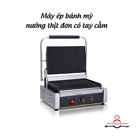 Mua Máy ép bánh mỳ  nướng thịt đơn. Máy nướng bánh mì có tay cầm CAO CẤP