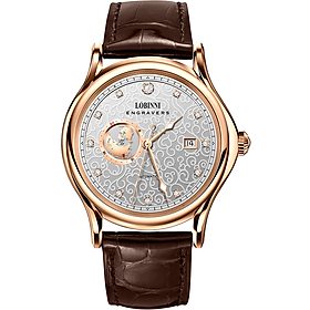 Đồng hồ nam chính hãng LOBINNI L1889-1 Kính sapphire,chống xước,Chống nước,BH 24 tháng,Máy cơ (Automatic) ,dây da xịn