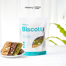 BISCOTTI Nguyên Cám 3 VỊ By HeBe - Bánh Ngũ Cốc Nướng Ăn Kiêng Không Đường