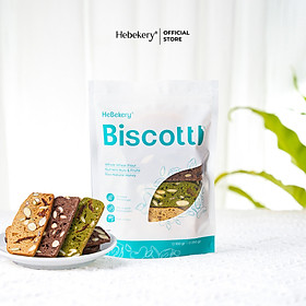 Bánh BISCOTTI Nguyên Cám Ăn Kiêng Lành Mạnh 100% by HeBe - Bánh Ngũ Cốc Giảm Cân Healthy