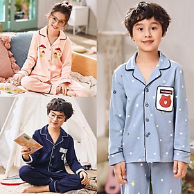 Đồ bộ Pijama bé gái - bé trai, chất  liệu cotton 100% thoáng mát, phù hợp các bạn lớn cao 1.4-1.5m