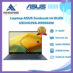 Mua Laptop Asus Zenbook 14 OLED UX3402VA-KM068W (Intel Core i7-1360P | 16GB | 512GB | Intel Iris Xe | 14 inch OLED WQXGA+ | Win 11 | Xanh) - Hàng Chính Hãng - Bảo Hành 24 Tháng
